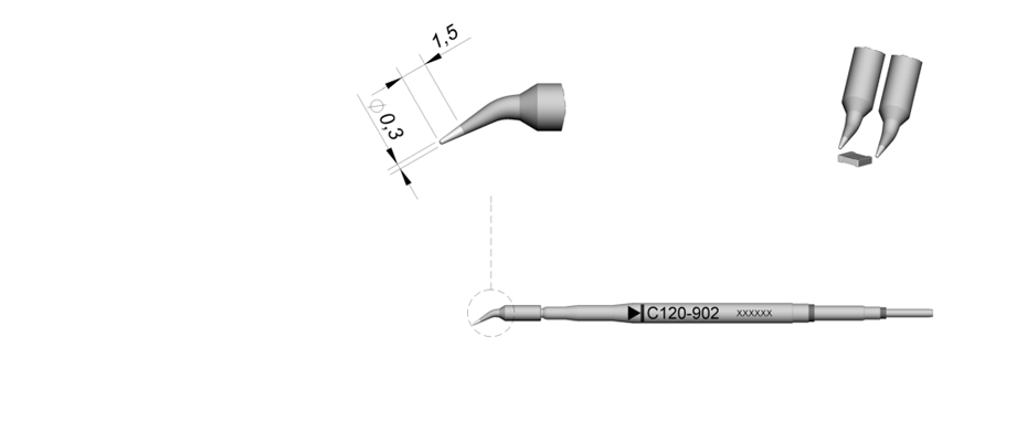 C120902 - Cartridge for PA120 micro tweezers